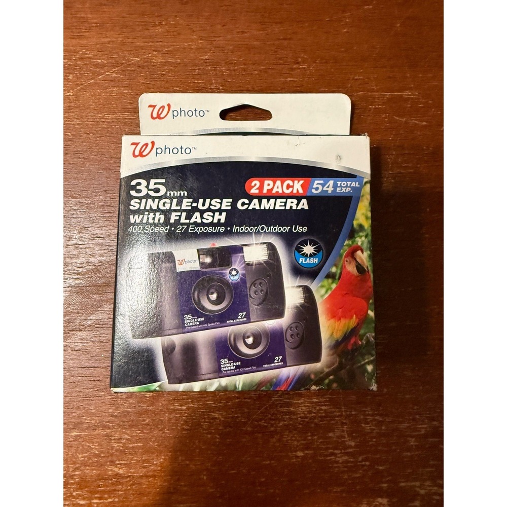 2 Pack 35mm Single Use Camera 54 pics exposures Indoor Outdoor ~ EXP‎ 03/2018